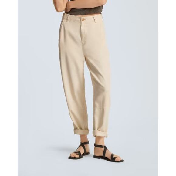 NWT Everlane Women's The TENCEL Relaxed Buttery Soft Chino Pant Parchment Size 6 - Picture 1 of 12